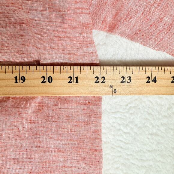 Linen Touch Mens Salmon Short Sleeve Button Down Costal Resort Wear Soft Boy XL - Picture 4 of 5